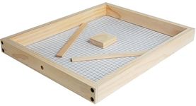 DECOHS 10 Frame Bee Hive Candy Board- Pine Wood Winter Candy Board for Beehive- Bee Candy Feeder Assembled for Hives Supplies (20 x 16.5 x 2 Inch)