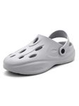 Red Tape Men's Stunner Comfortable Clogs || Sandals with Adjustable Back Strap for Men Light Grey