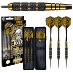 Harrows Voodoo Brass Steel Tip Darts Set 19g, 21g, 23g, 25g & 27g - Includes Speedline shafts, Marathon Gold Flights & Travel Case (25g)