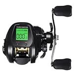 tibiu Electronic Baitcasting Fishing Reel LED Screen High Speed 7.2:1 10Kg Saltwater Waterproof Cast Drum Wheel Casting Durable Easy to Use -Right