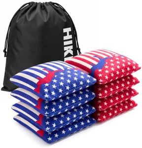 Hikeen Regulation Cornhole Bean Bags Set of 8 – 6"x6" 16 oz Duck Cloth, Double-Stitch, All Weather for Casual Outdoor Cornhole Games