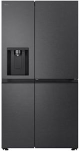 LG GSJC41EPPE Side-by-Side Kühlschrank mit Gefrierfach (641 L, Energieklasse E) mit Door-in-Door, Smart Inverter Compressor, Eis- und Wasserspender, Total No Frost, Schwarz