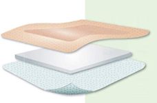 Kliniderm Foam Silicone Lite Border Square Dressing, 7.5 x 7.5 cm