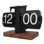 Bewinner Digital Flip Down Clock, Retro Automatic Page Turning Clock, Internal Gear Operated Mechanical Flip Clock for Home & Office Multifunctional Decor (Black)