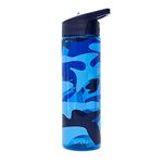 Smash Sipper Water Bottle with Straw 700ml Blue Camo Design