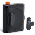 Gicorino Voice Amplifier for Teachers with Dual Magnetic Wireless Lavalier Microphones & Noise Reduction - Bluetooth Portable Rechargeable Speaker for Classroom, Meetings, Yoga, Speeches (Deep Black)