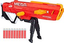 Nerf Accustrike Mega Thunderhawk Toy Blaster - Longest Blaster - 10 Official Accustrike Mega Darts, 10-Dart Clip, Bipod - For Kids, Teens & Adults, Multicolor