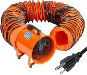 GarveeTech 16 Inches Two Speed Utility Blower Exhaust Fan with 32.8 FT Duct, 3500 r/min & 3500 CFM Heavy Duty Blower Fan, High Velocity Low Noise Extraction and Ventilation Fan with Duct Hose