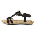 Lilley Stella Womens Black Flower Crochet Sandal - Size 7 UK - Black