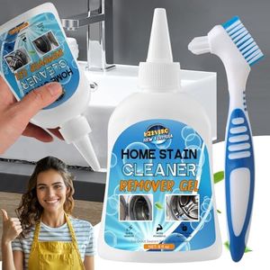 Mold Stain Remover Gel, Washing Machine Gasket Cleaner for Front Loader Washer Rubber Seal Home Stain Removal Gel for Grout, Caulk, Refrigerator, Shower, Bathtub, Bathroom Cleaning Solution (8 Fl Oz)