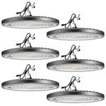 Upgrade 6Pack 200W LED High Bay Light for Barn/Shop, 5000K High Bay LED Light, Plug and Play Commercial Bay Lighting for Warehouse/Workshop-ETL Listed