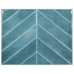 HomeUp India Stick Tiles Peel and Stick Backsplash of 11.4" X 9" - 3D Adhesive Peel and Stick Wall Tile for Kitchen, Bathroom, Living Room, etc. (10, Jade Blue)