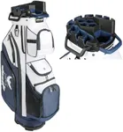 Golf Cart Bag T-Lock 14 Way Full-Length Divider Top Fixed Slots Clubs Organized Premium Oxford Cloth Golf Bag for Men Women Black Blue Green 13 Pockets with 3 Handles Cooler Bag Rain Cover (Blue)