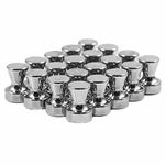 Magnetastico | 20 very strong steel cone magnets with neodymium N42 magnet | 12x16 mm | Magnetic map pins, push-pins, office magnets | Perfect for offices, maps, whiteboards, fridge & magnetic boards