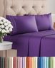Queen Size 4 Piece Sheet Set - Comfy Breathable & Cooling Sheets - Hotel Luxury Bed Sheets for Women & Men - Deep Pockets, Easy-Fit, Extra Soft & Wrinkle Free Sheets - Purple Oeko-Tex Bed Sheet Set