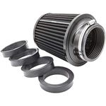 Ramair Filters Performance PRORAM Universal Intake Induction Cone Air Filter - 150mm Base With Reducing Rings, BLACK