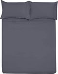 Microfiber RV Sheet Sets, 34x75 Bunk, Dark Grey Solid, Bed Sheets for Campers, RV's & Travel Trailers Fit Mattress up to 8 Inch deep