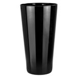 Trend for Home Black Vase H: 29.5 cm Flower Vase Black Glass Vase Floor Vase for Flowers Conical Vase Tall Vases Floor Standing Large Vase for Pampas Grass Black Decor | Ø 16 cm | Alyssa Piano Black