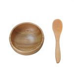 erioctry Cute Small Eco Bamboo Facial Mask Mixing Bowl Skin Care Mask Bowl for Women Girls DIY Homemade Facemask Cosmetic Tool Kit