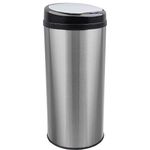 GRANDMA SHARK Tall Kitchen Bin, Sensor Bin, Rubbish Bin, Trash Can, Open-Cover by Infrared-Sensor, Anti-Fingerprint Stainless Steel Metal Bin (42 Litres)