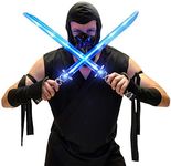 Deluxe Ninja LED Light up Sword with Motion Activated Clanging Sounds (2-Pack)