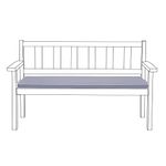 Gardenista Outdoor Garden Bench Seat Pad | Thick Water Resistant 3 Seater Bench Cushion | Soft Comfy and Lightweight Patio Furniture Pads | Durable Polyester Cover | Easy to Clean | 140x48cm (Grey)