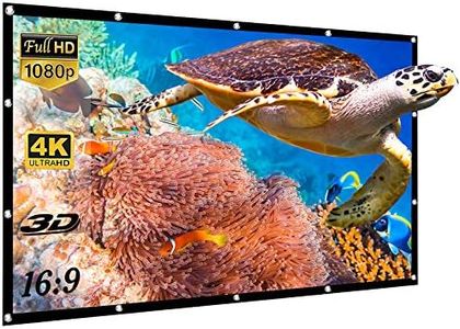 Yisiga 120 Inches Projector Screen,16:9 HD 4K Foldable Anti-Crease Portable Projector Movies Screen for Home Theater Outdoor Indoor Support Double Sided Projection (120Inch)
