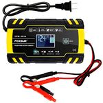 Haibro 8A 12V/24V Smart Battery Charger Maintainer,Automatic Trickle Chargers for Automotive,Car,Truck,Automobile,Motorcycle,Boat,Lawn Mower,Snowmobile,SUV,ATV, RV-Lead Acid/Gel/AGM Batteries Repair