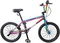 DRB Creed 20" Freestyle BMX, 25-9t Single Speed Gearing - Neo Chrome Jet Fuel
