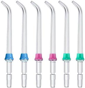 Replacement Classic Jet Tips Compatible with Waterpik Water Flossers and Other Brand Oral Irrigators, Flosser Refill Replacement Heads, Classic Jet Nozzle Accessories (6-Pack)