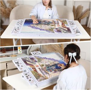 Ruication Tilting Jigsaw Puzzle Board – Adjustable Tabletop Organizer