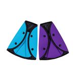 HONGXIN-SHOP Seatbelt Adjuster Universal Car Safety Harness Strap Vehicle Seat Belt Protector Clip Covers Triangle Positioners Fit Baby Toddler Kid Adult Secure Purple Blue 2 Pieces