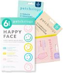 Patchology Face Mask Variety Pack - Brightening Face Mask with Vitamin C stimulates collagen, Hydrating Face Masks with Hyaluronic Acid soften skin, Renewing Face Masks with Strawberry (6 Masks)