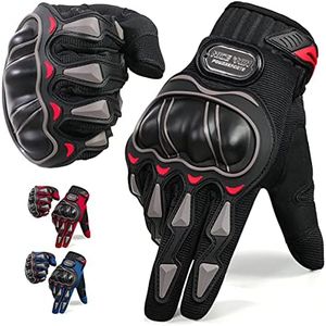 NICEWIN Guantes de Moto para Pantalla táctil con protección de Nudillos Duro para Motocicleta, Bicicleta de montaña, Escalada, Senderismo, Scooters