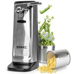 Duronic Electric Can Opener CO60, 3 in 1 Including Bottle Opener and Knife Sharpener, 1 Press Operation, Compact and Sleek Design for Arthritis or Individuals with Limited Mobility