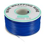 uxcell OK Wire Tin Plated Copper Cord Wire Wrapping P/N DM-30-1000 30 AWG 820ft Length Blue