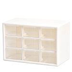 NiceLand 9 Drawer Storage Organizer Box Plastic Storage Cabinet Container for Home Workshop Office for Storing Jewellery, Beads, Arts & Crafts, Tool, Pins, Lipstick, Medicine, Screws and Small Parts