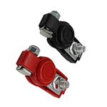 PANISTHA 2 Pieces Diesel Car Battery Terminal Clamp Clip Connector Adjustable Positive Negative Terminal