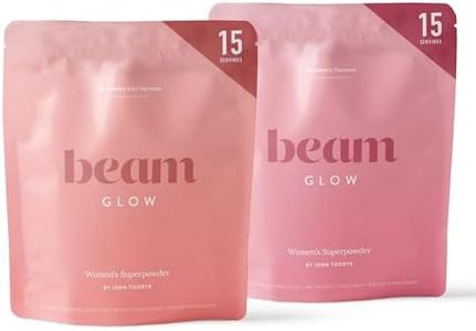 Beam Glow, Hormone Balance for Women, Strawberry Kiwi and Raspberry Bundle, Thyroid Support for Women, Natural Hormone Support Powder with Selenium and Bromelain, PMS Relief, Energy, Hair, Skin Health