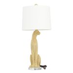 Deco 79 Polystone Leopard Table Lamp, Set of 2 29" H, Gold