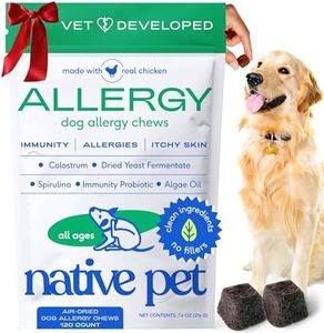 Native Pet Dog Allergy Chews – Natural Dog Skin Allergies Treatment – Anti Itch for Dogs - Dog Allergy Relief – Itch Relief & Allergy Support for Dogs – Dog Probiotics for Itchy Skin - 120 Chews