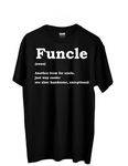 Funcle Uncle funny Printed Cotton Black Unisex T-Shirt (Large)