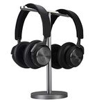 Jokitech unique double universal Aluminum headphone stand. generic modern fashion headset Mount. desk display Mount. headphone bracket Gaming. Audio headphones and headsets (Spacegrey)