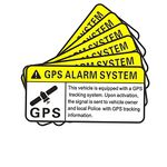 GPS Tracking Sticker for Cars, Self Adhesive Track Stickers, PVC Car Tracker Warning Stickers, GPS Tracker Sticker for Motorcycle Car Bike Truck Trailer Vehicle Safety Bumper (6 Pcs)