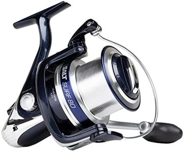 Shakespeare Salt Surf Long Cast Reel, Fishing Reel, Spinning Reels, Surfcasting Fishing, Long Range Casting Reel for Shore, Beach and Distance Casts, Unisex, Blue, 8000