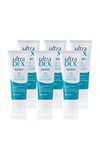 UltraDEX Low-Abrasion Toothpaste, Clinically Proven 12hr Bad Breath Treatment, Gentle & Non-Foaming, with Fluoride, Mint 6 X 75 ml, White