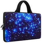 iColor Starry Ultra-Portable Neoprene Carrying Protective Case Sleeve Briefcase Pouch Bag Tote with Handle Fits 11.6 12 12.1 12.2 Inch Netbook / Laptop (IHB12-003)