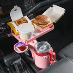 JOYTUTUS Car Cup Holder Expander, Automotive Cup Attachable Tray with 360° Rotation,Large Cup Holder Adapt Most Regular Cups with 18-40 oz, fit in 2.75-3.27 inch Car Holder