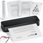 Phomemo M833 Thermal Printer A4 - Bluetooth Portable A4 Thermal Printer 300DPI, Inkless Printer, Compatible with Phones & Laptops, Mobile Printer for Home, Business, Travel, Invoice, Image - Black