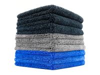 The Rag Company - Drying Towels for Car Detailing - Premium Microfiber Cloth Perfect for a Streak-Free Finish - Spectrum 420 Dark Pack - 420 GSM, 16" x 16" (9-Pack)